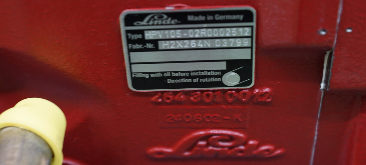 Plaque Linde de moteur à pistons hydraulique